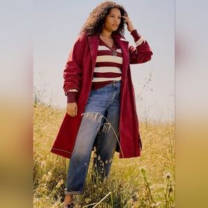 LANE BRYANT Dyed Denim Trench Coat, NWT